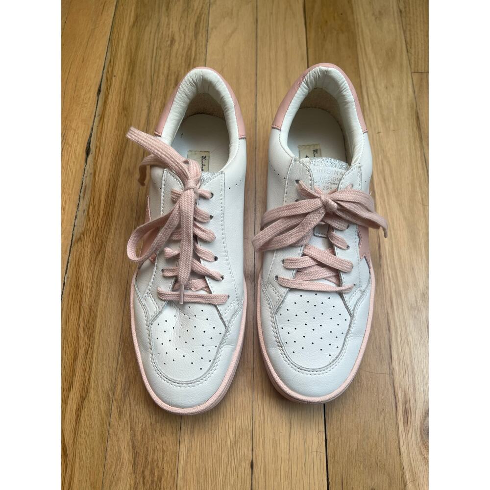 Vintage Havana Denisse 27 White and Baby Pink Star Sneakers Women's 8 - Picture 4 of 16
